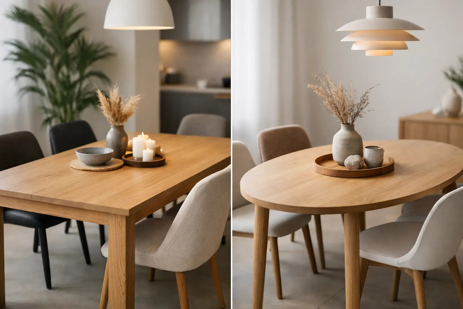 Rechthoekige eettafel of ovale eettafel?