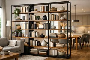 Boekenkast als roomdivider in stijl