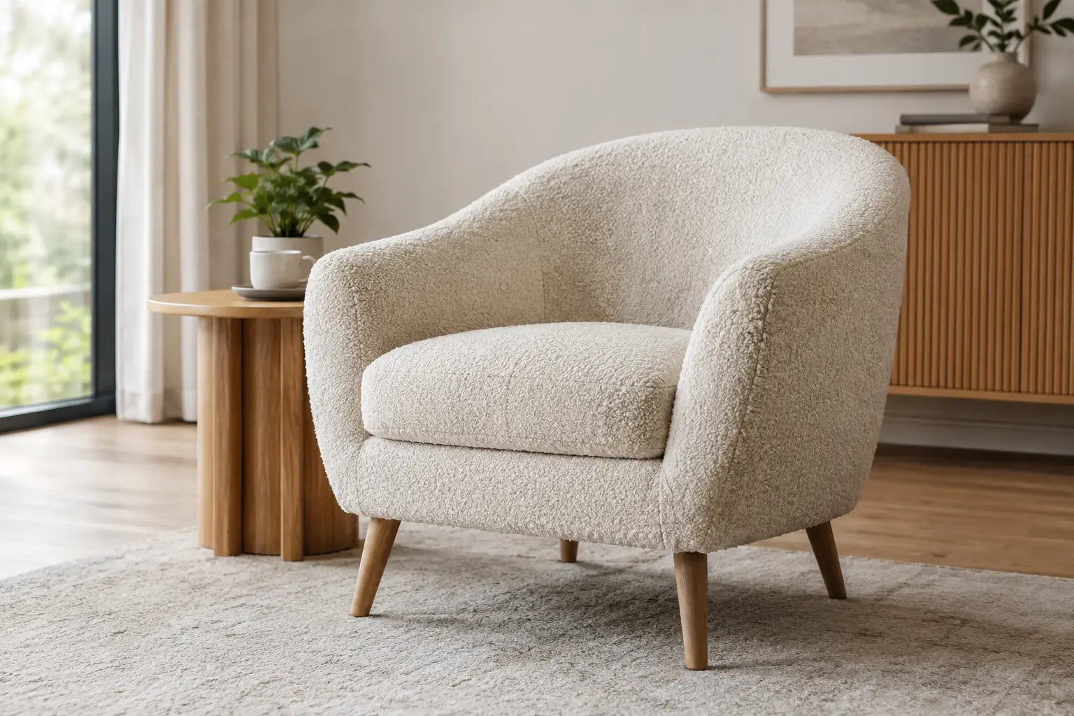 Bouclé fauteuil review - mooi én praktisch?