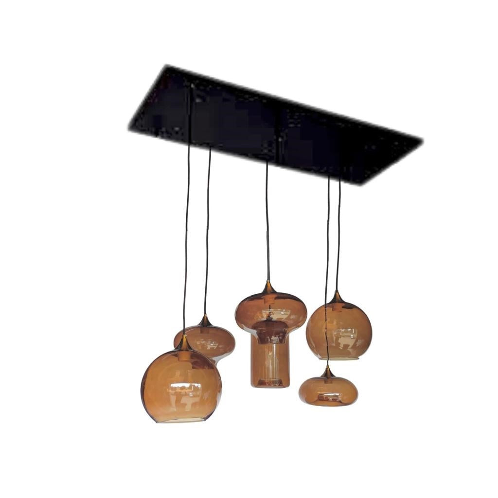 Plafondlamp Greta – Bruin smoke