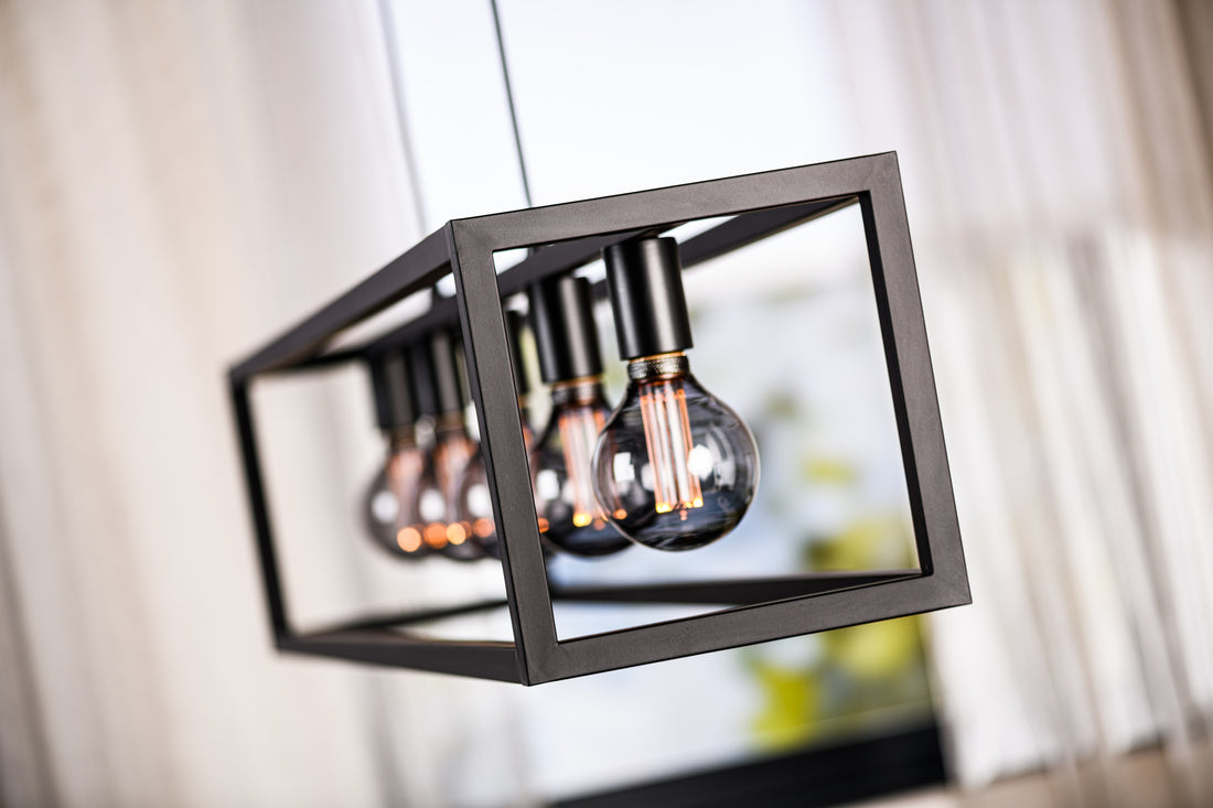 Hanglamp, 5-lichts, H340 zwart