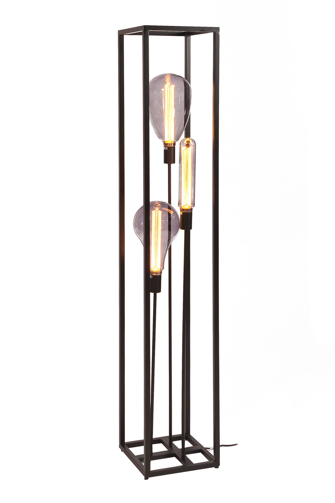 Vloerlamp, 3-lichts, V340 zwart