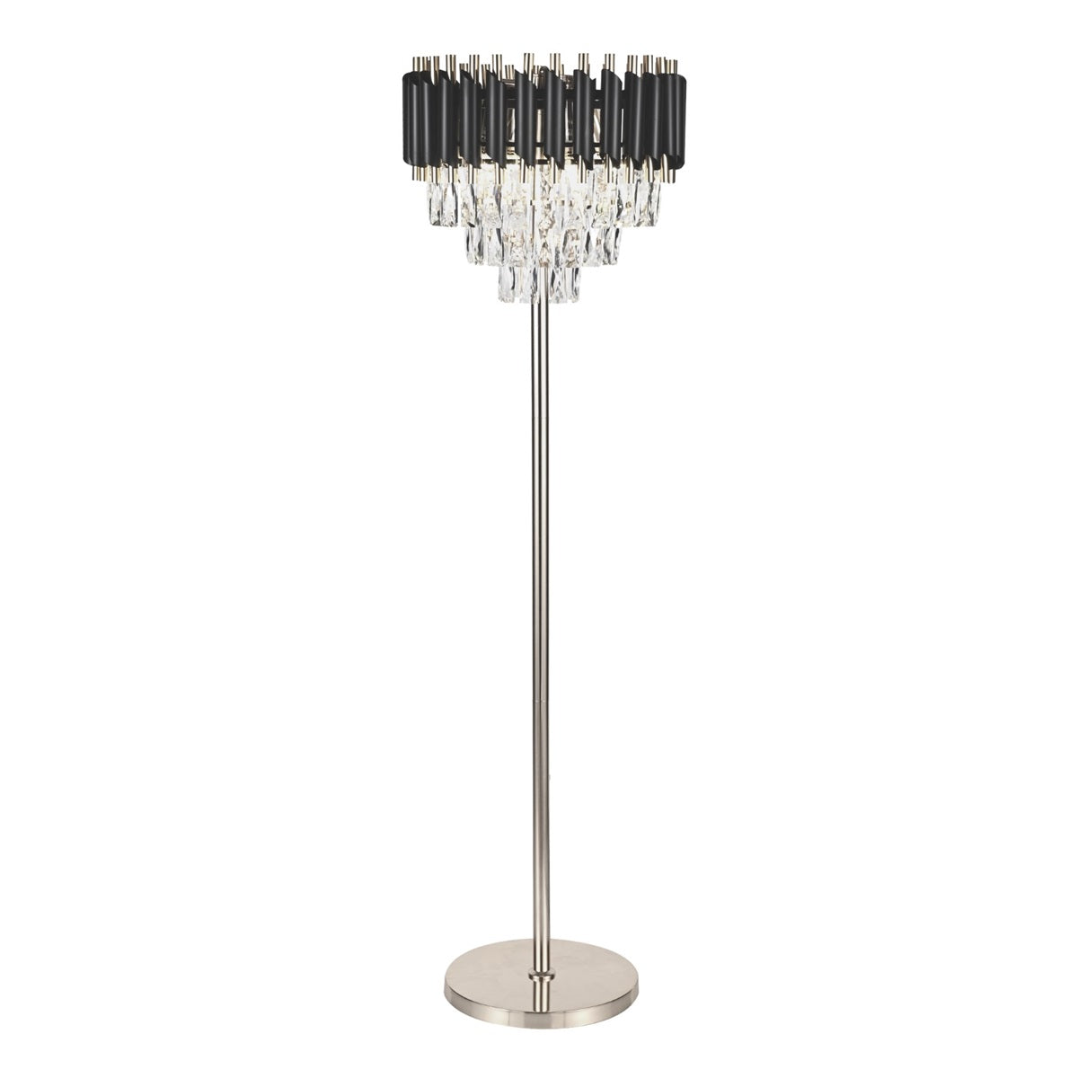 Vloerlamp Cora – Zwart/zilver