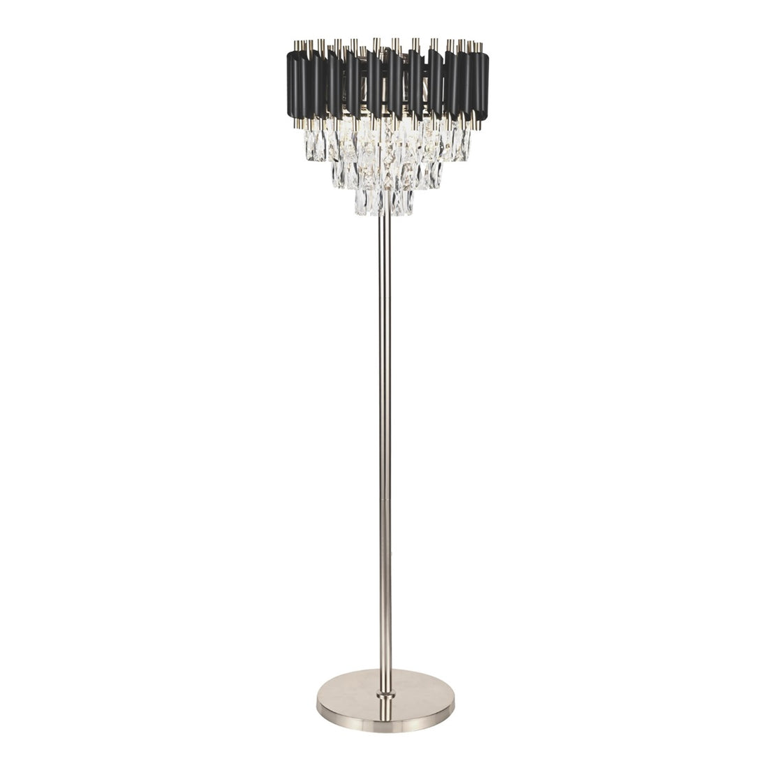 Vloerlamp Cora – Zwart/zilver