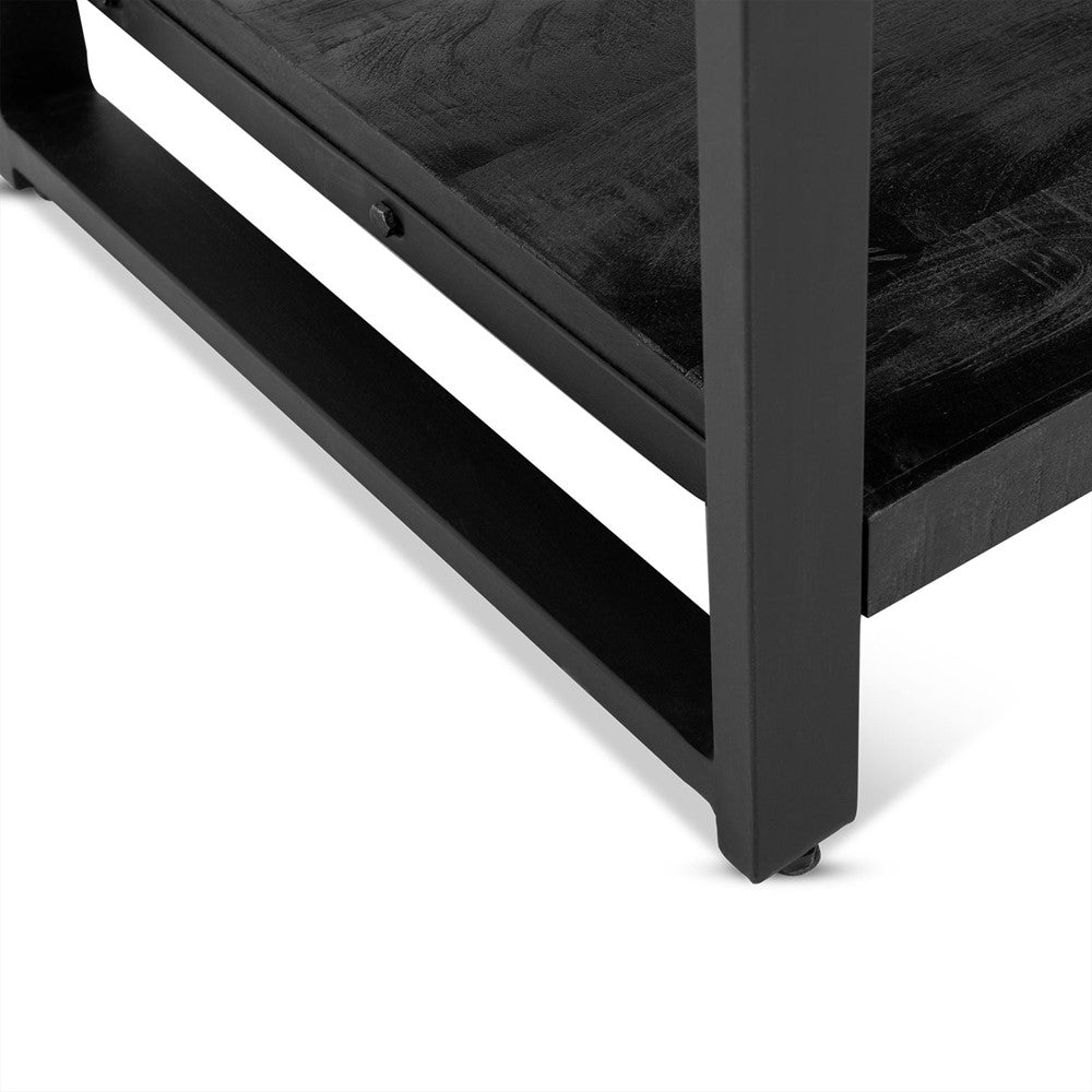 Salontafel Britt Zwart met Legplank 110