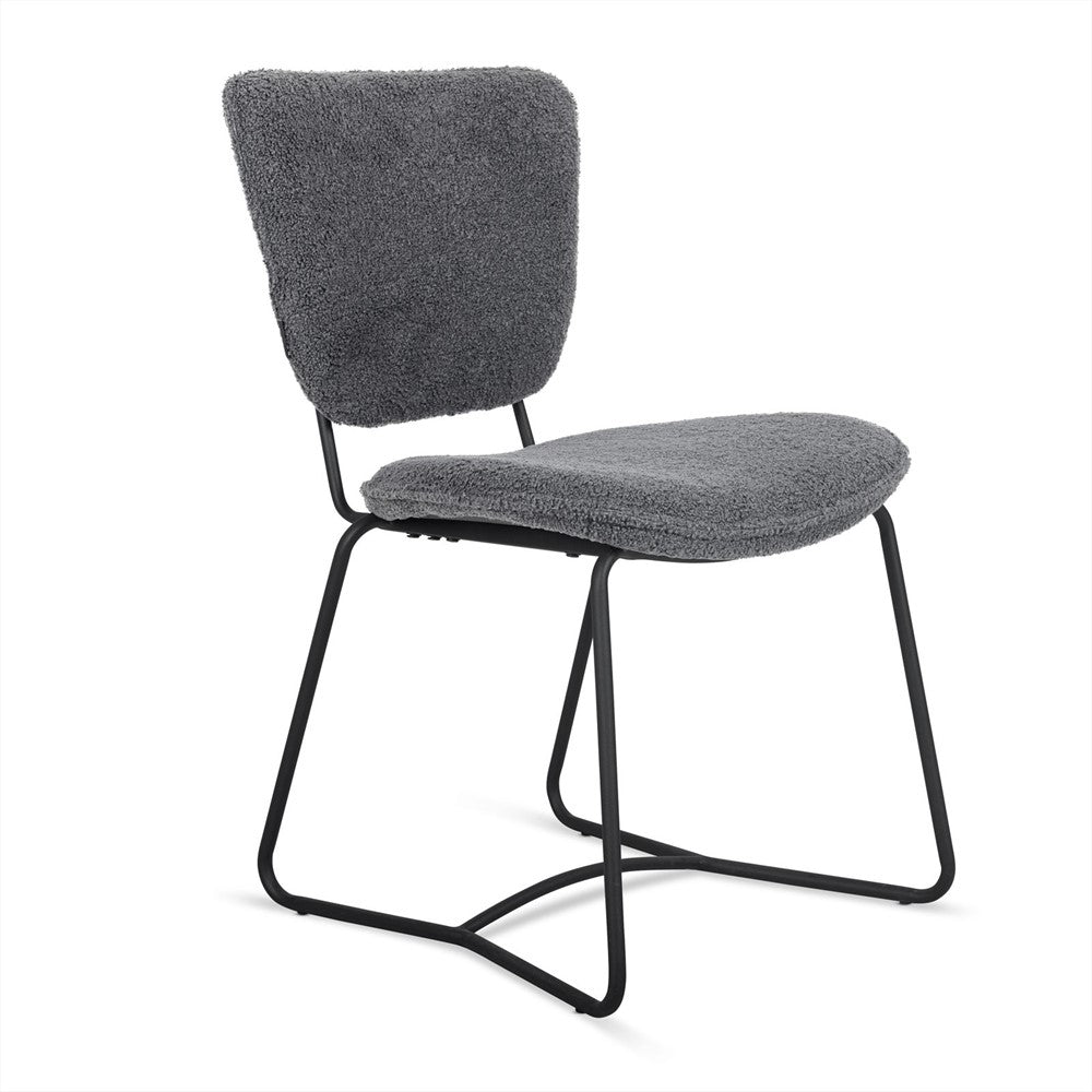 Eetkamerstoel Amy Antraciet (set of 2)