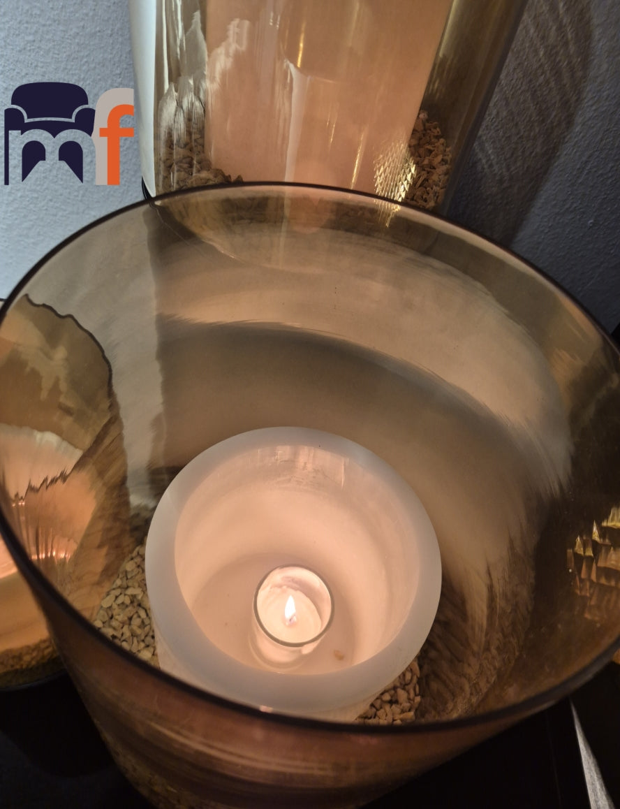 Hurricane Windlichter 3er Set Schwarz