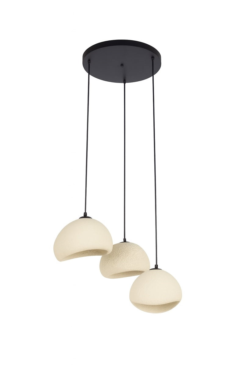 Plafondlamp Organic Rond Resin – Crème