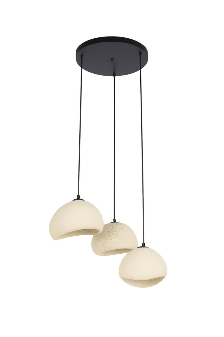 Plafondlamp Organic Rond Resin – Crème