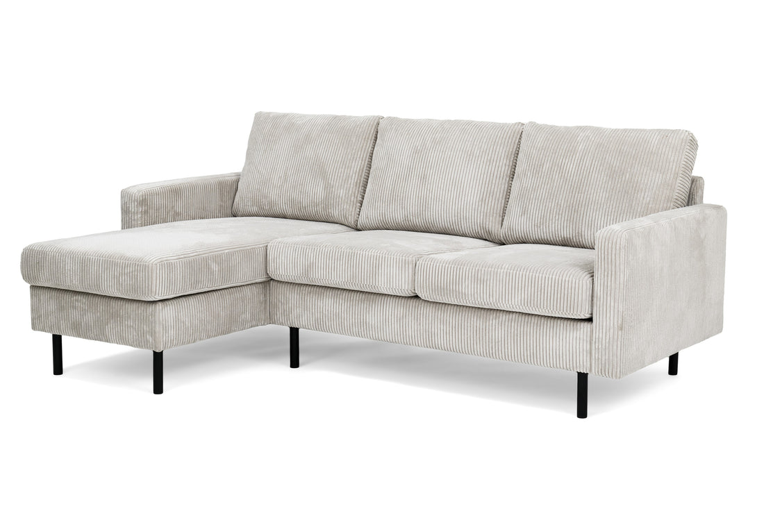 3-Sitzer-Sofa CL L+R, Stoff RIB, RIB920 natur