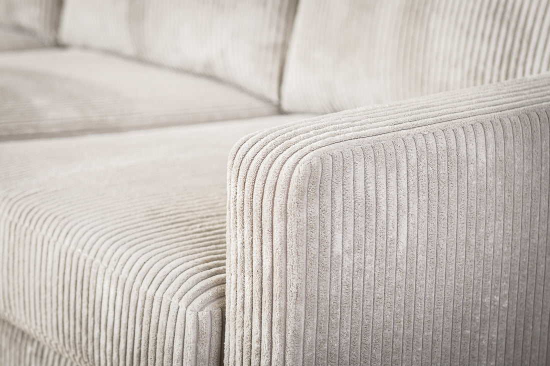 3-Sitzer-Sofa CL L+R, Stoff RIB, RIB920 natur