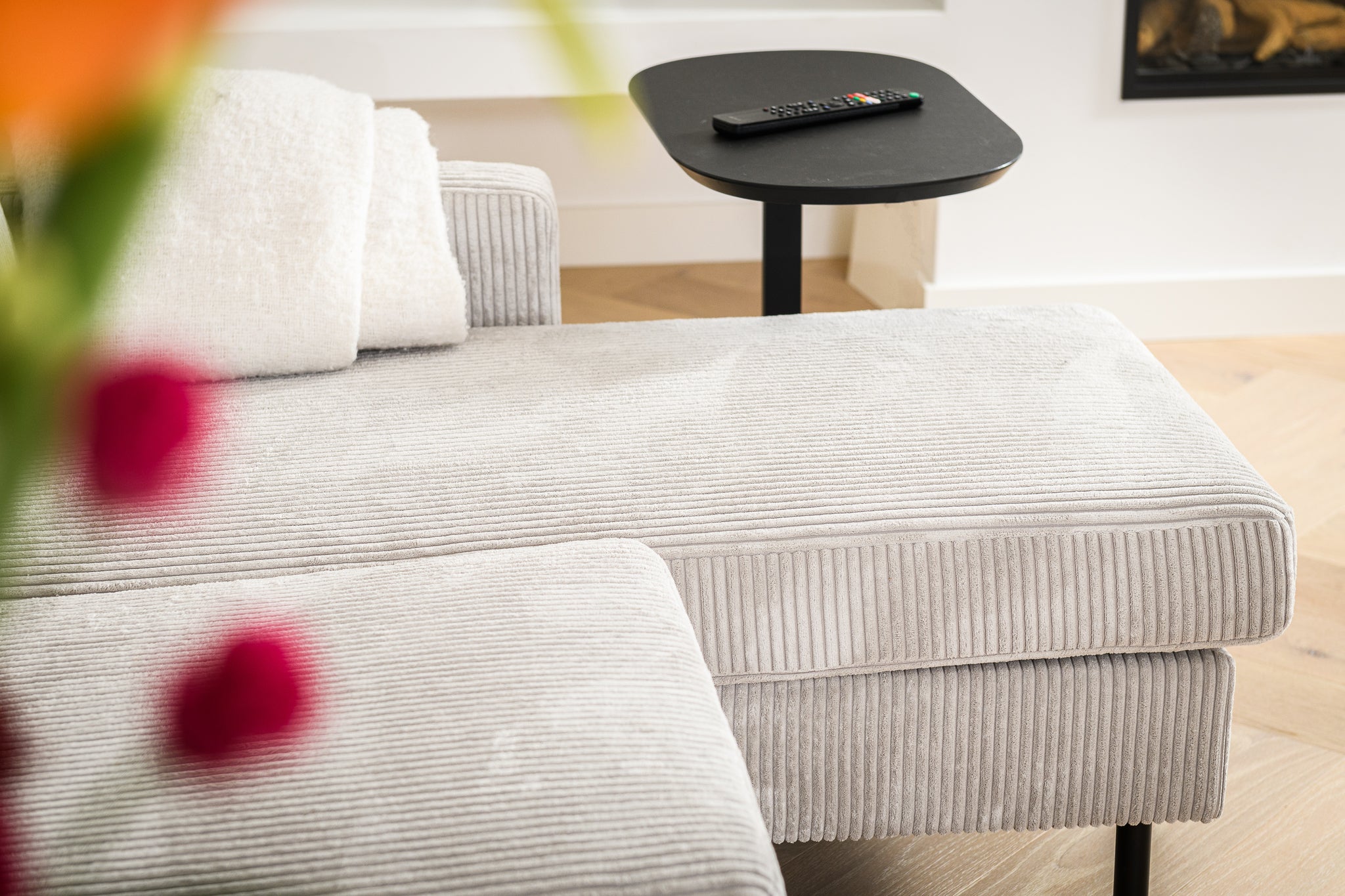 3-Sitzer-Sofa CL L+R, Stoff RIB, RIB920 natur