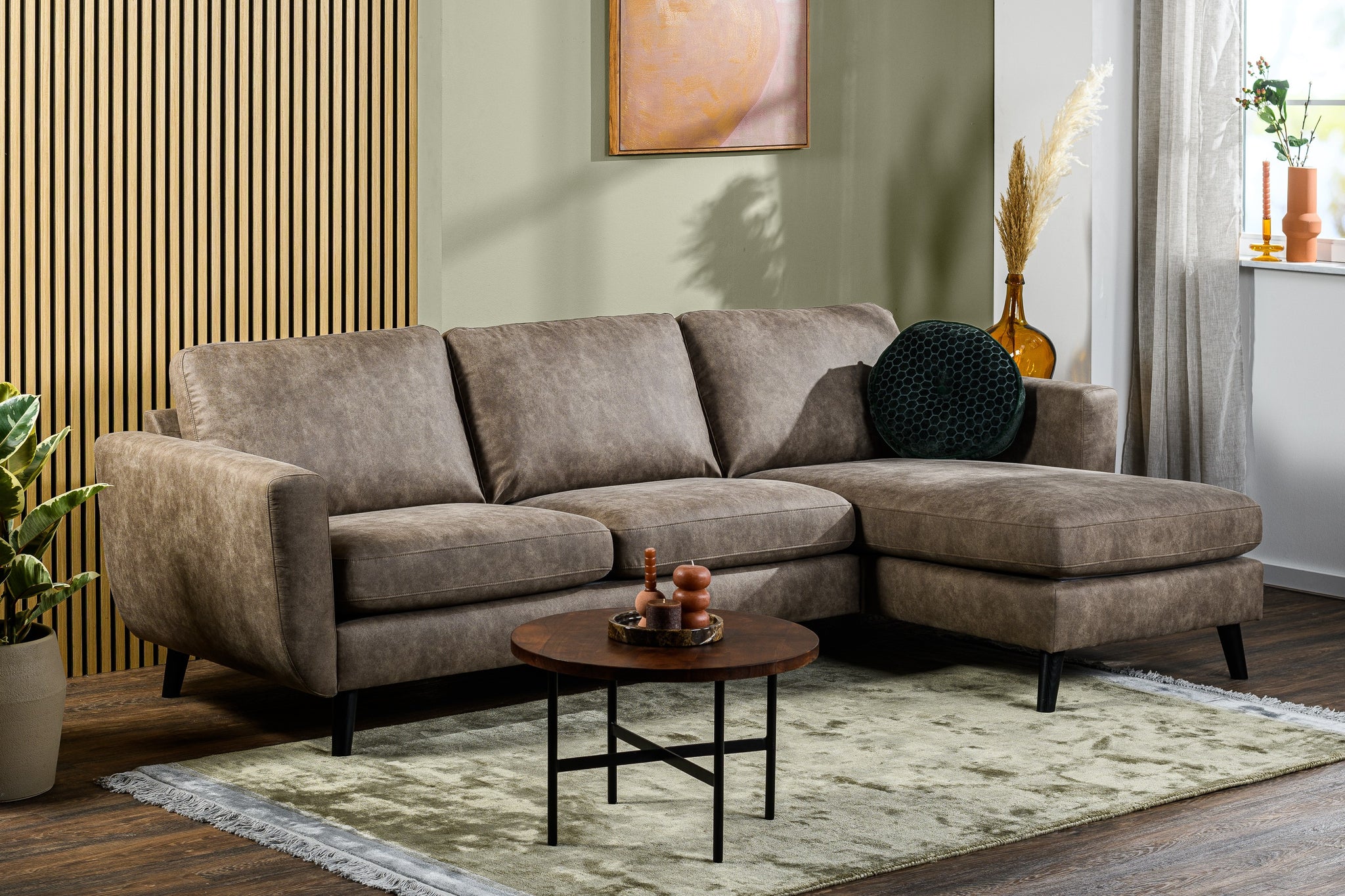 3 zits bank CL L+R, stof Savannah, S520 taupe