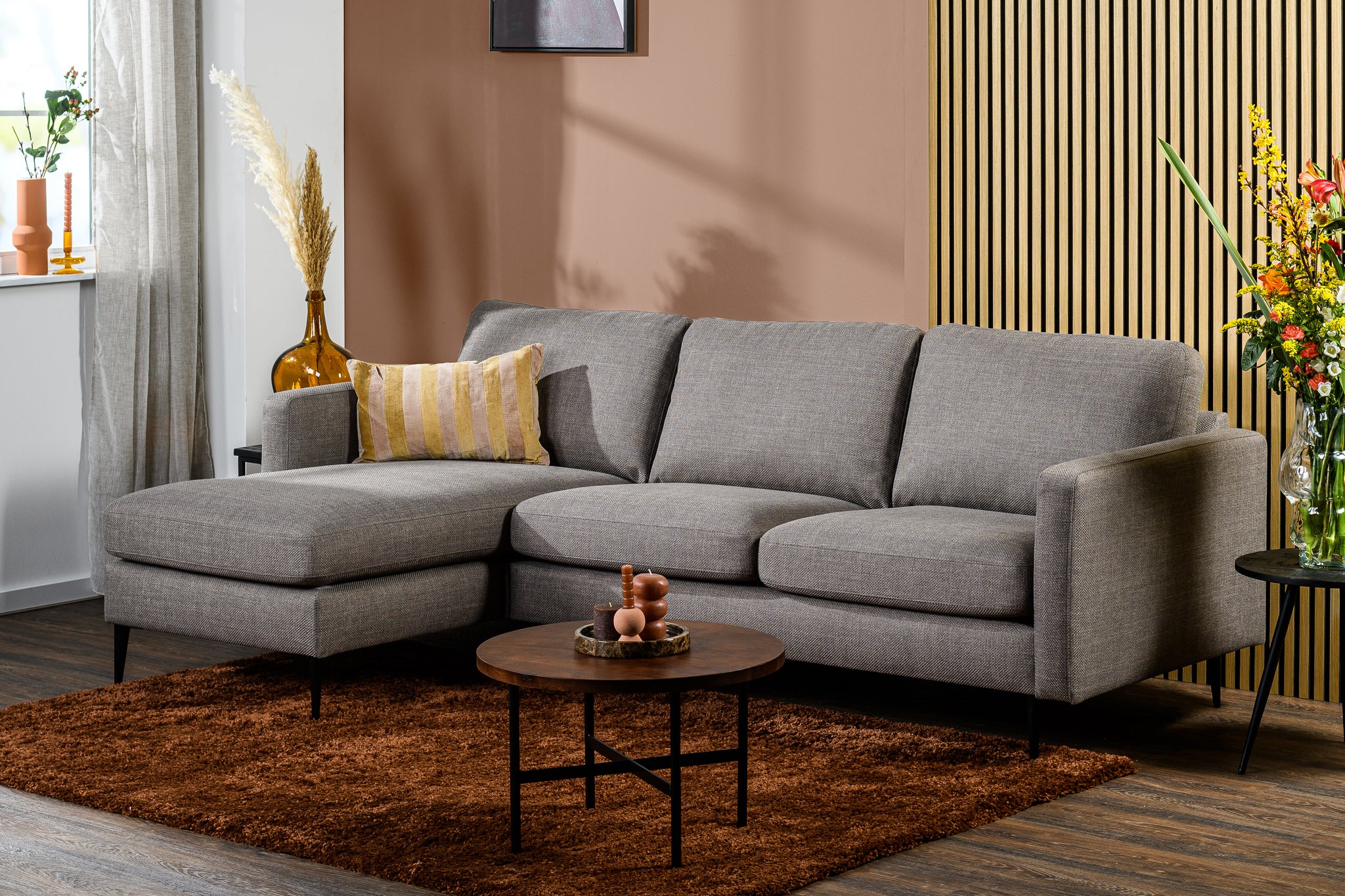 3 zits bank CL L+R, stof Woven, W520 taupe