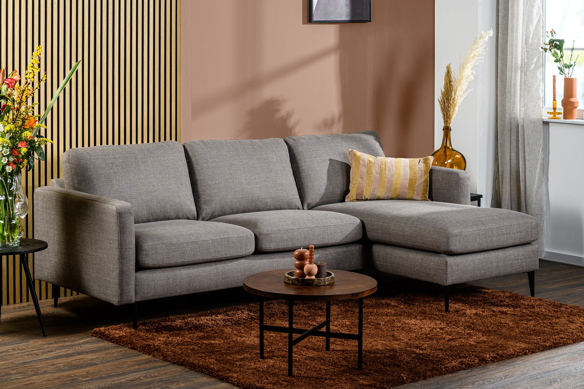 3 zits bank CL L+R, stof Woven, W520 taupe