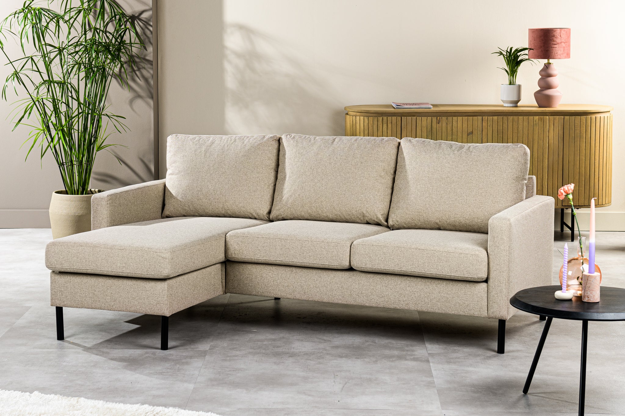 3-Sitzer-Sofa CL L+R, Stoff Dillon, D460 Beige