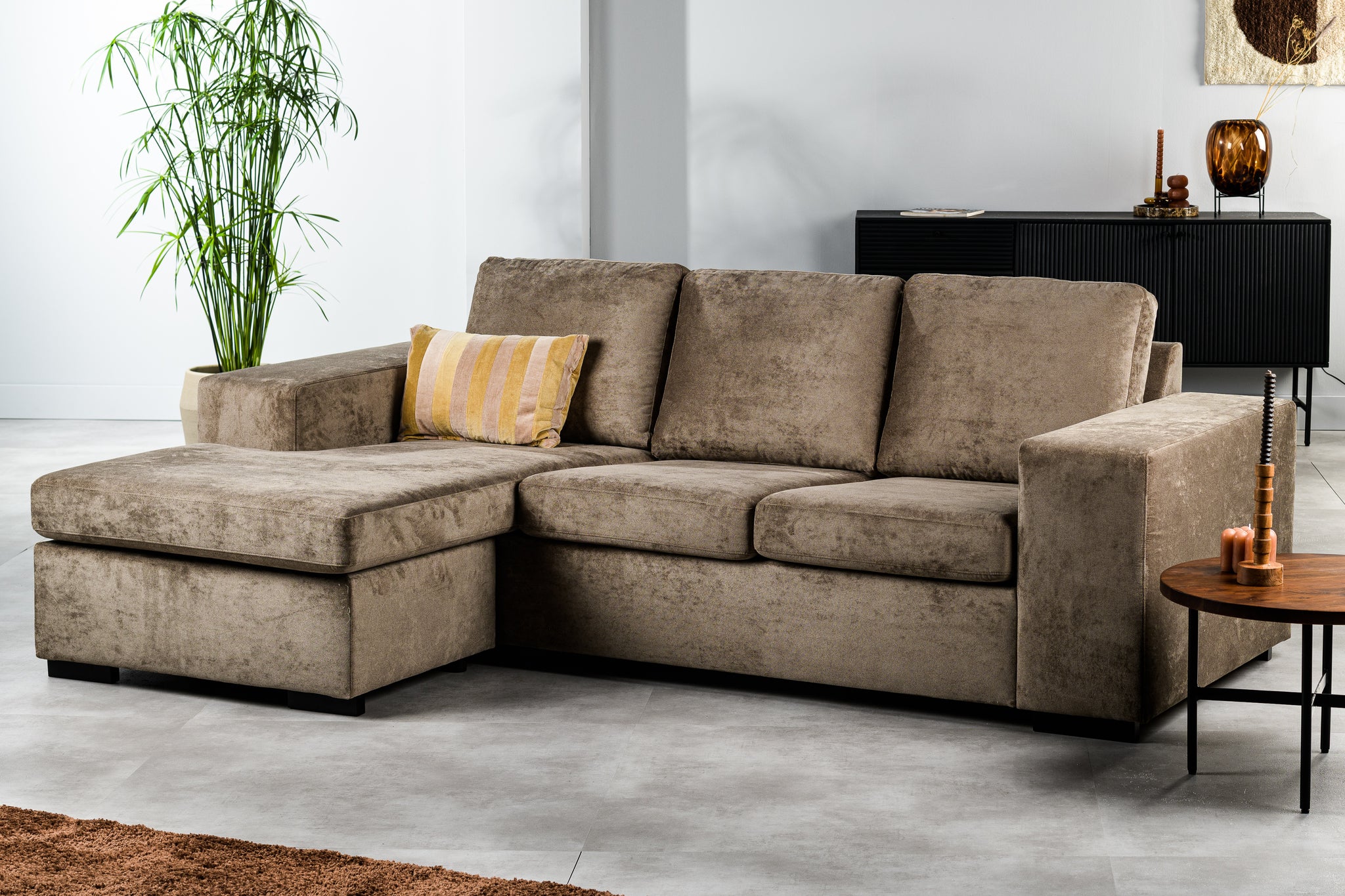 3-Sitzer-Sofa CL L+R, Stoff Hotel Chique, H430 braun