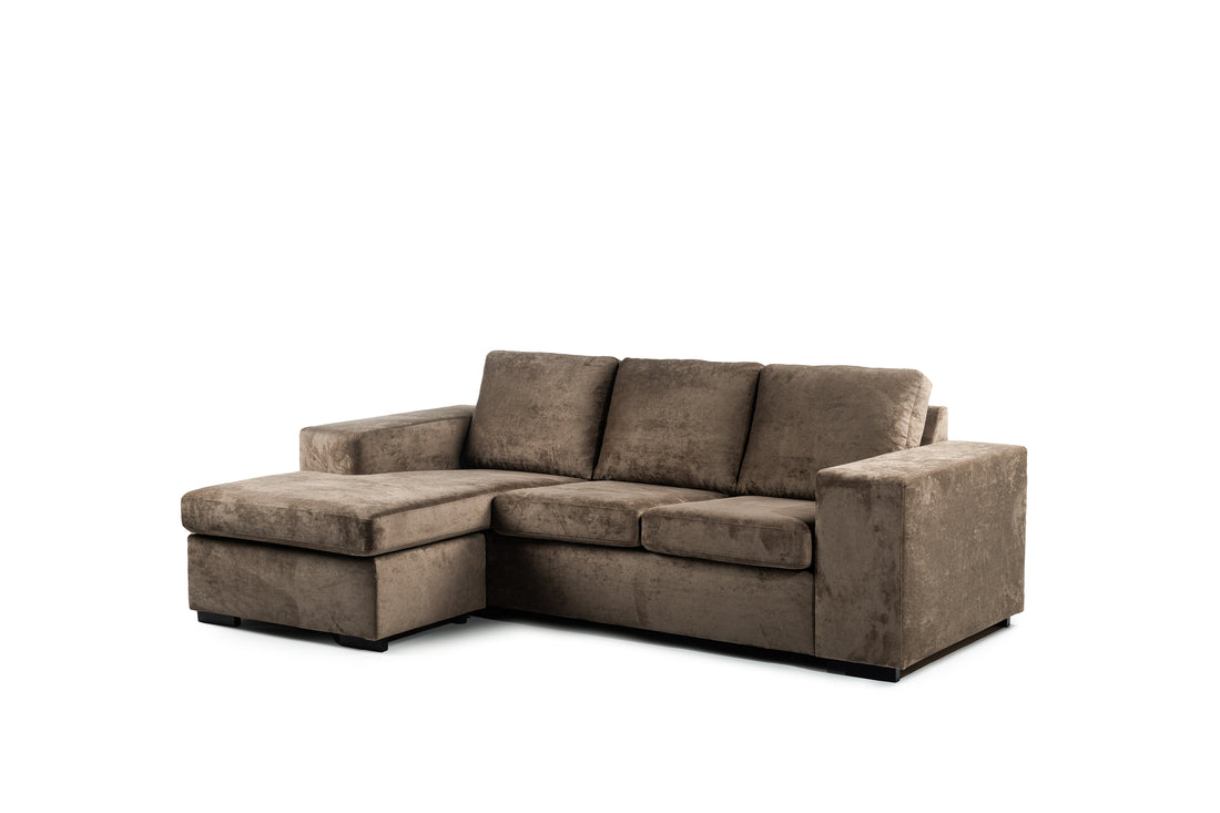3-Sitzer-Sofa CL L+R, Stoff Hotel Chique, H430 braun