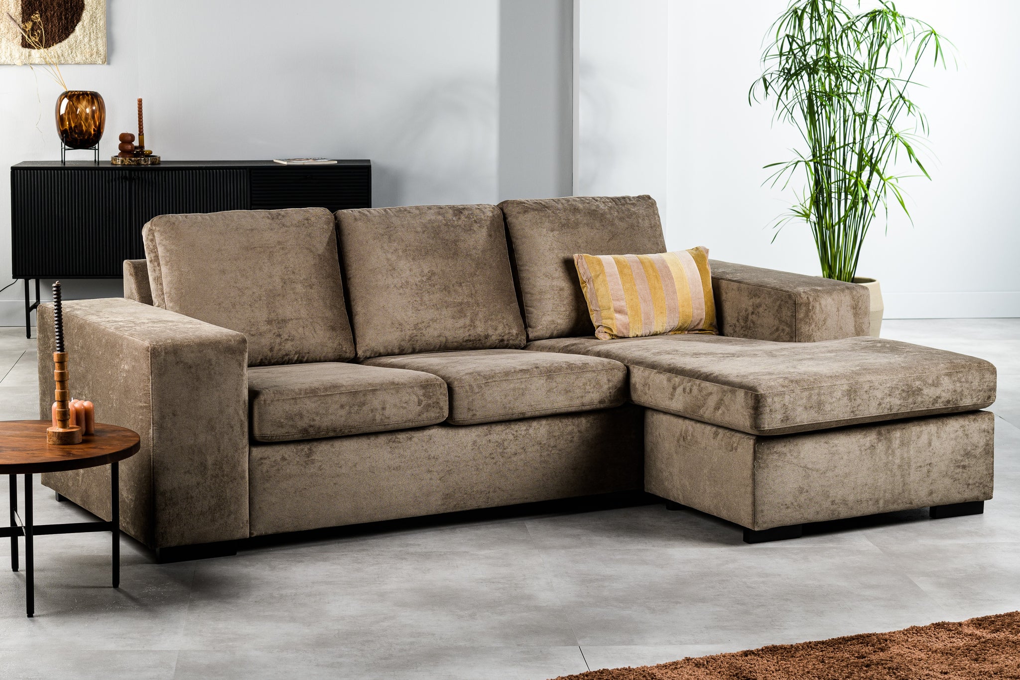 3-Sitzer-Sofa CL L+R, Stoff Hotel Chique, H430 braun