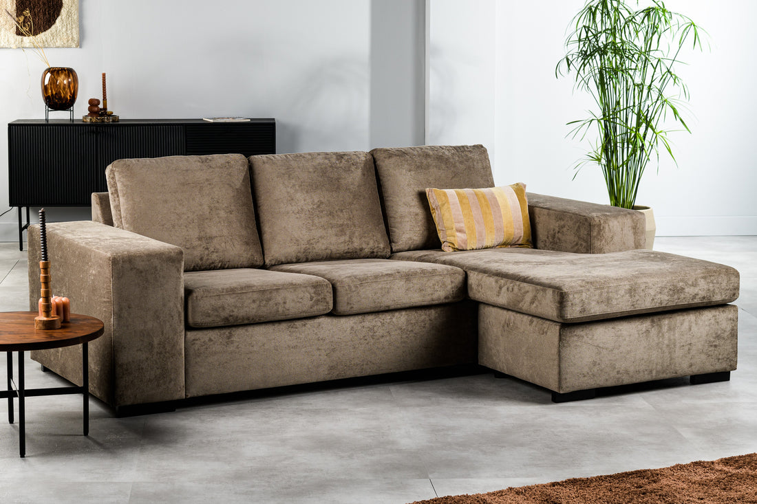 3-Sitzer-Sofa CL L+R, Stoff Hotel Chique, H430 braun