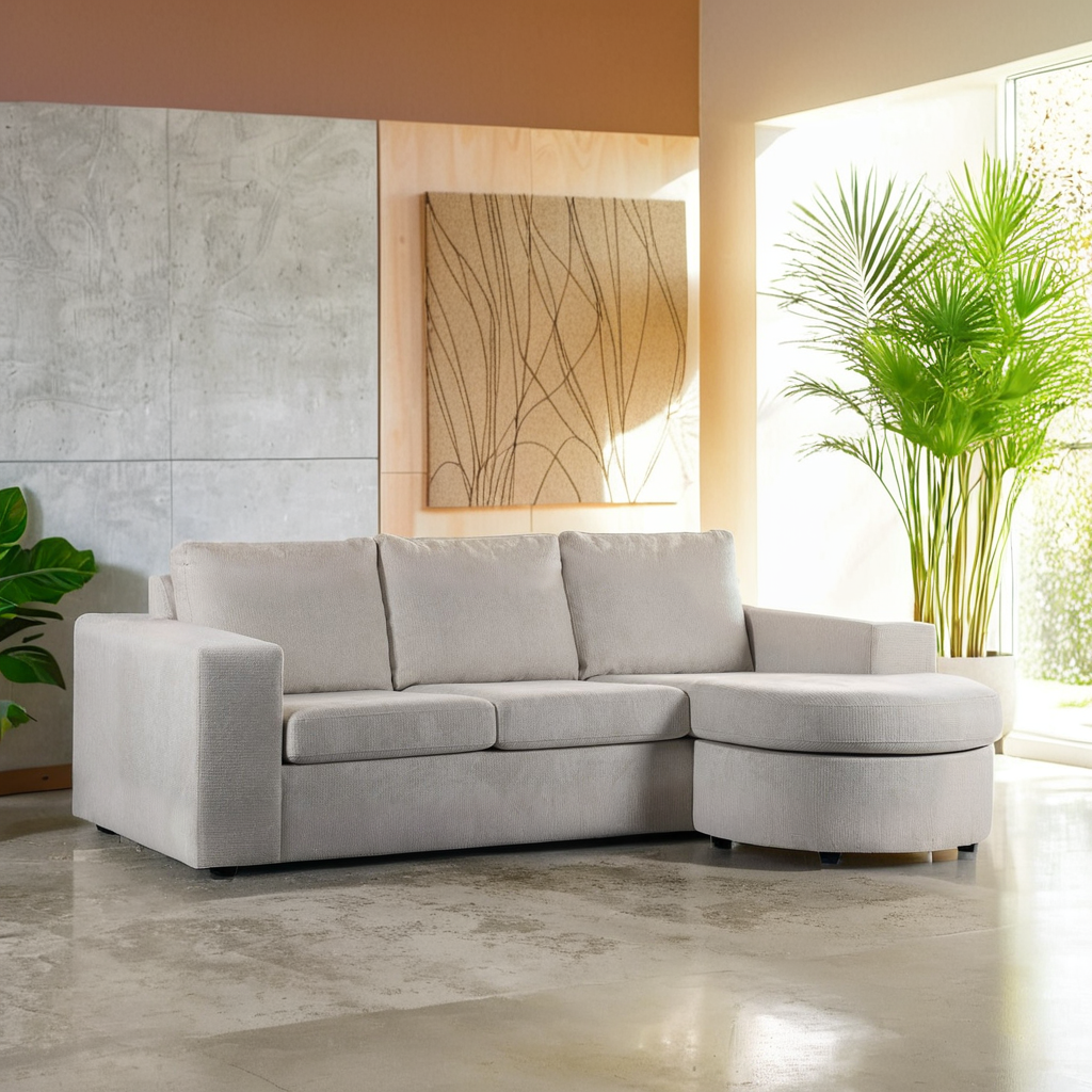 3-Sitzer-Sofa CL L+R, Stoff Lord 22, E460 beige