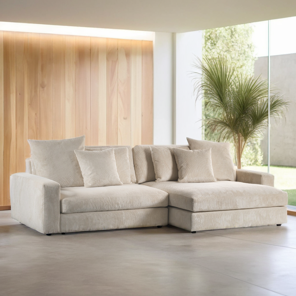 3-Sitzer-Sofa CL L+R, Stoff Lincoln 83, R920 natur