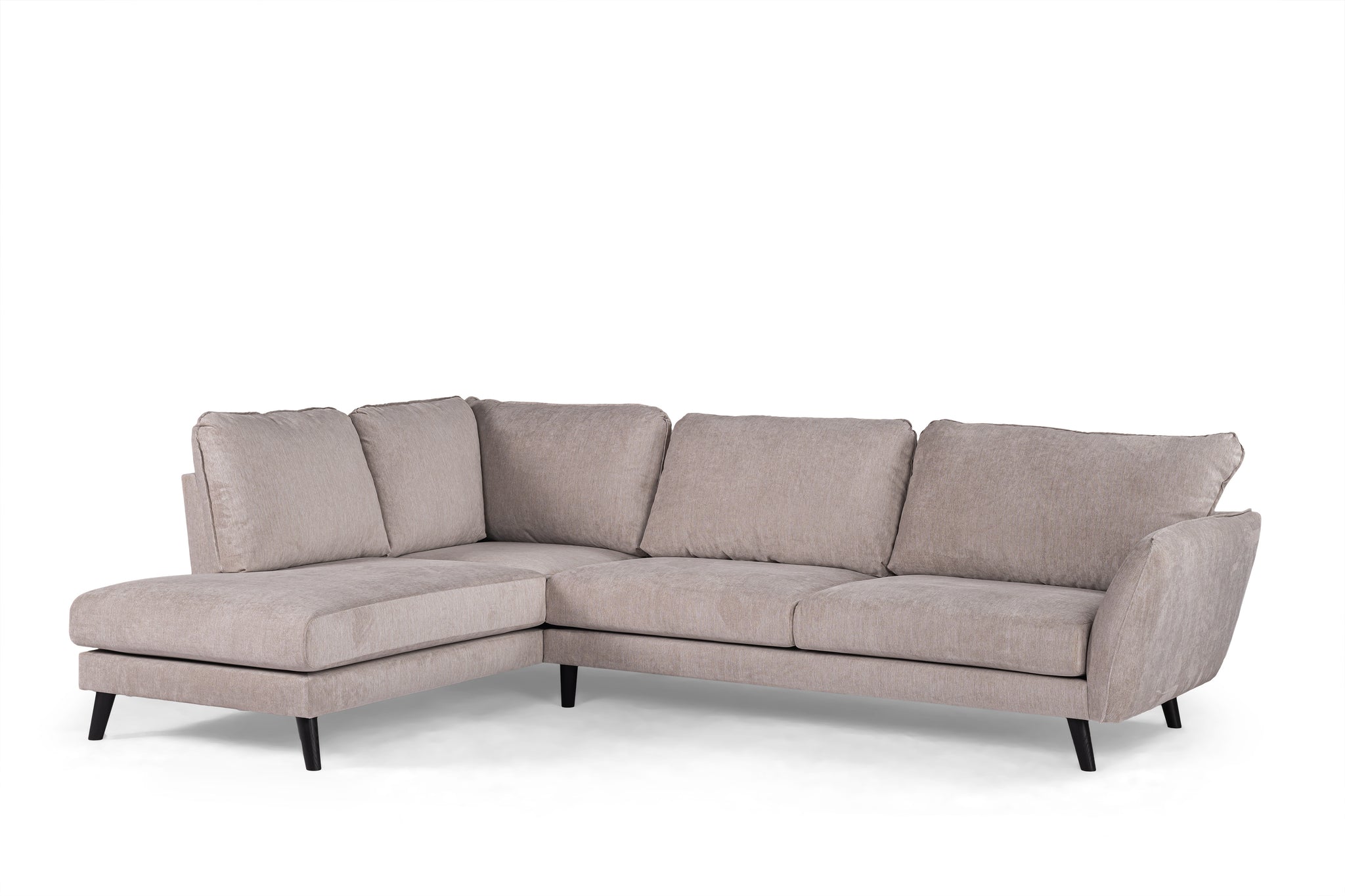 3 seater corner , fabric Orinoco 23, K460 beige, black leg