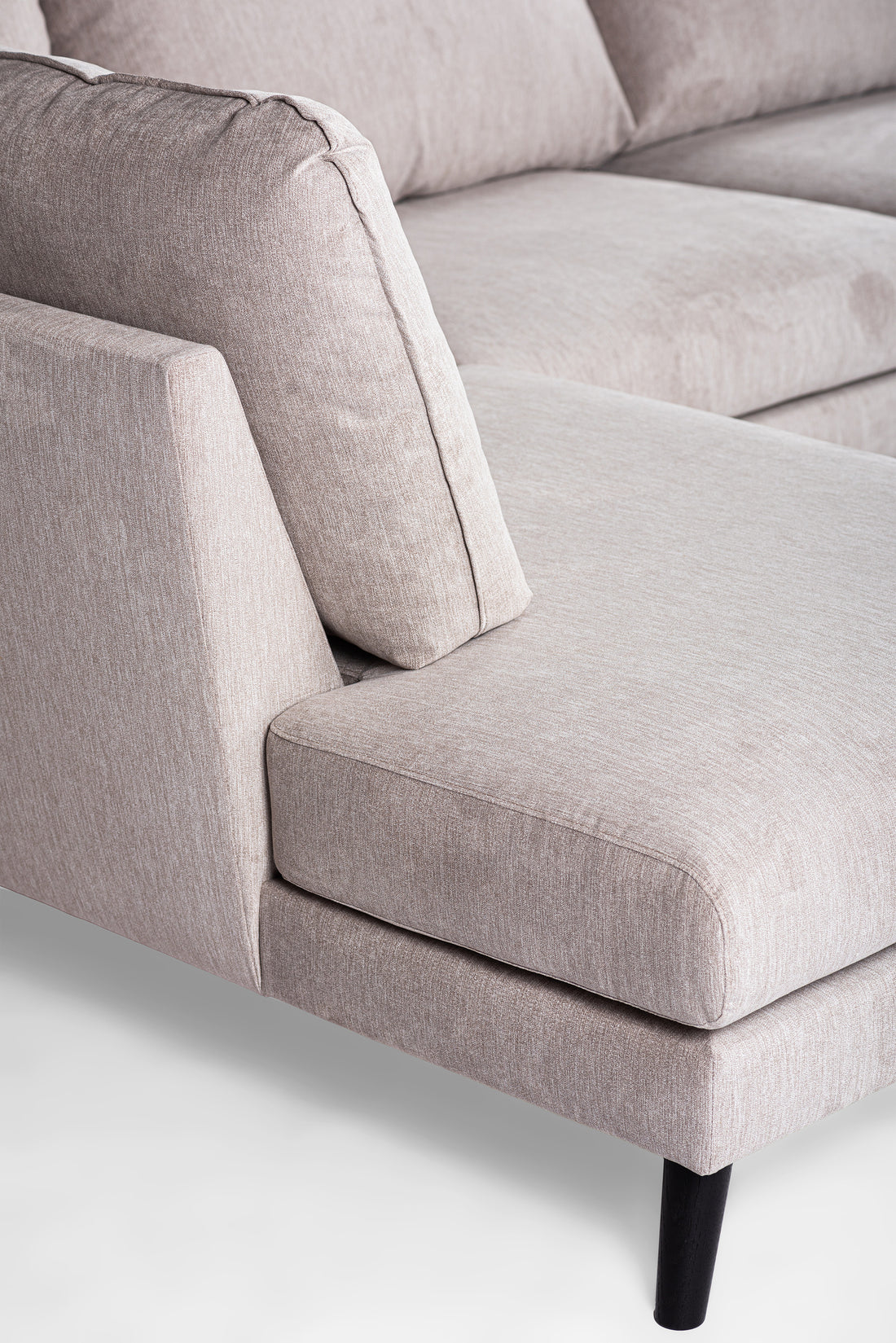 3 seater corner , fabric Orinoco 23, K460 beige, black leg