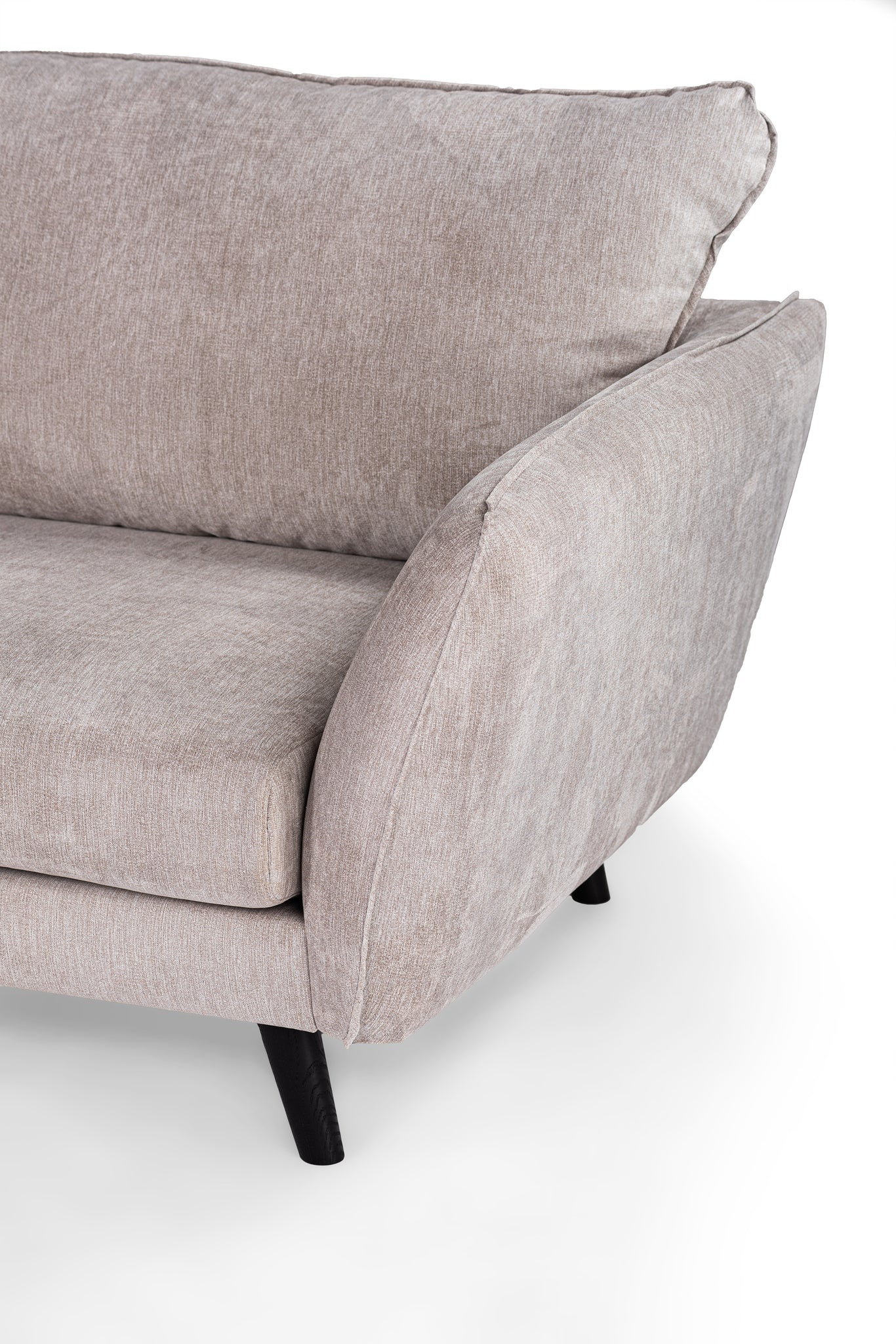 3 seater corner , fabric Orinoco 23, K460 beige, black leg