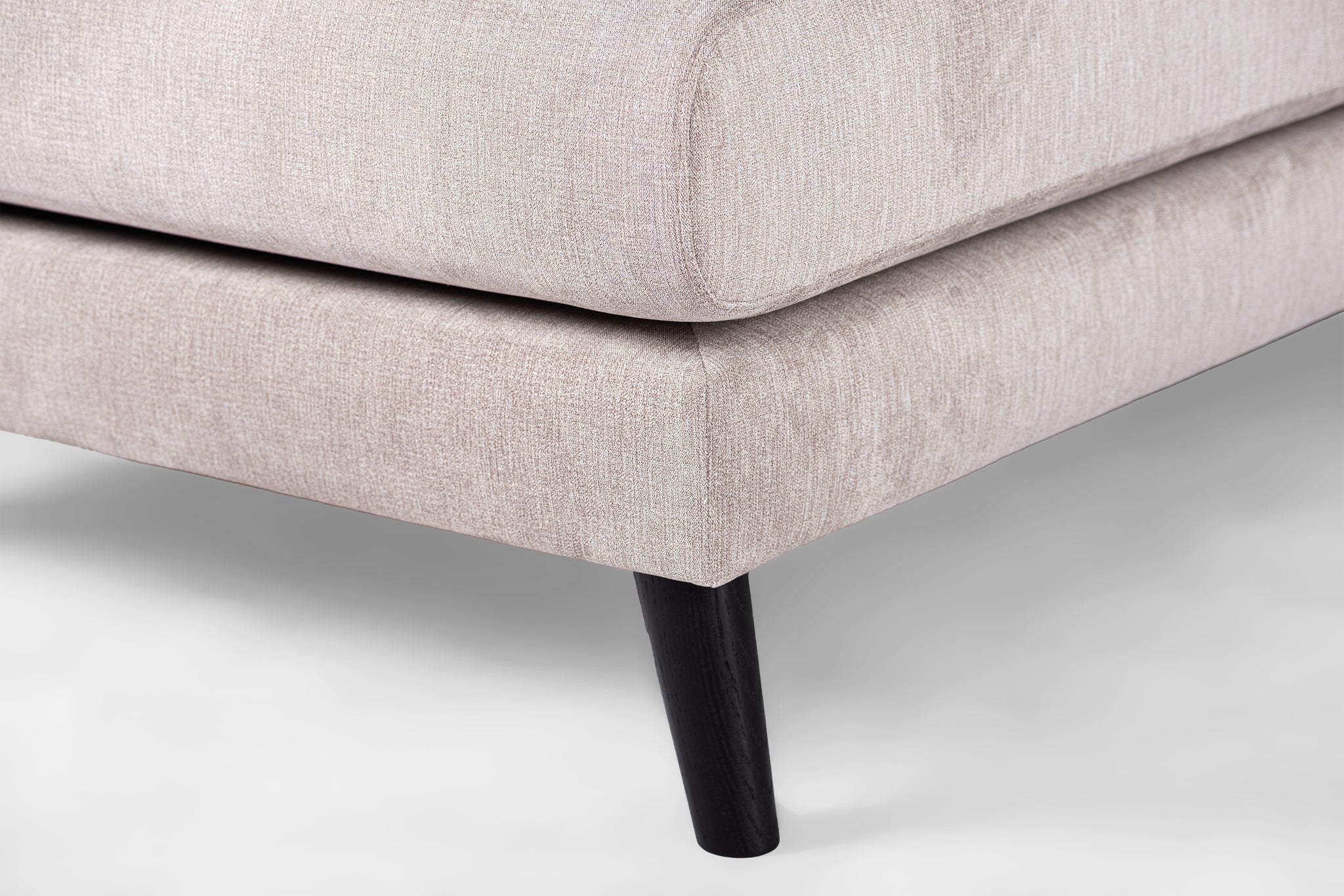3 seater corner , fabric Orinoco 23, K460 beige, black leg