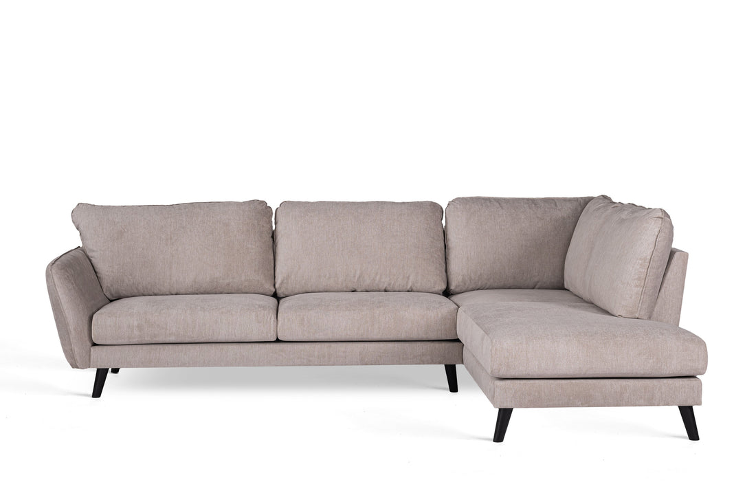 3 seater corner , fabric Orinoco 23, K460 beige, black leg