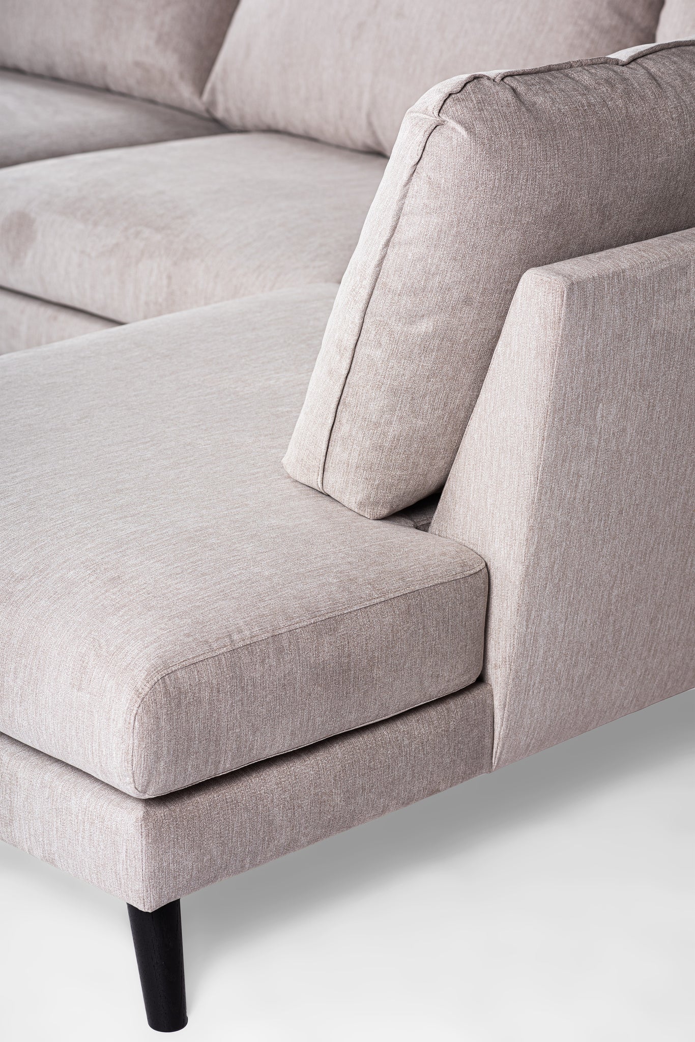 3 seater corner , fabric Orinoco 23, K460 beige, black leg