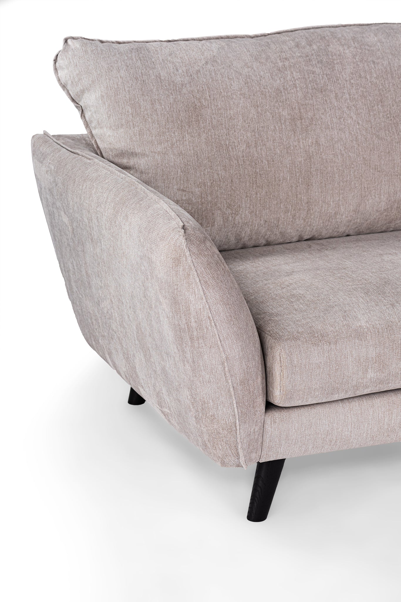 3 seater corner , fabric Orinoco 23, K460 beige, black leg