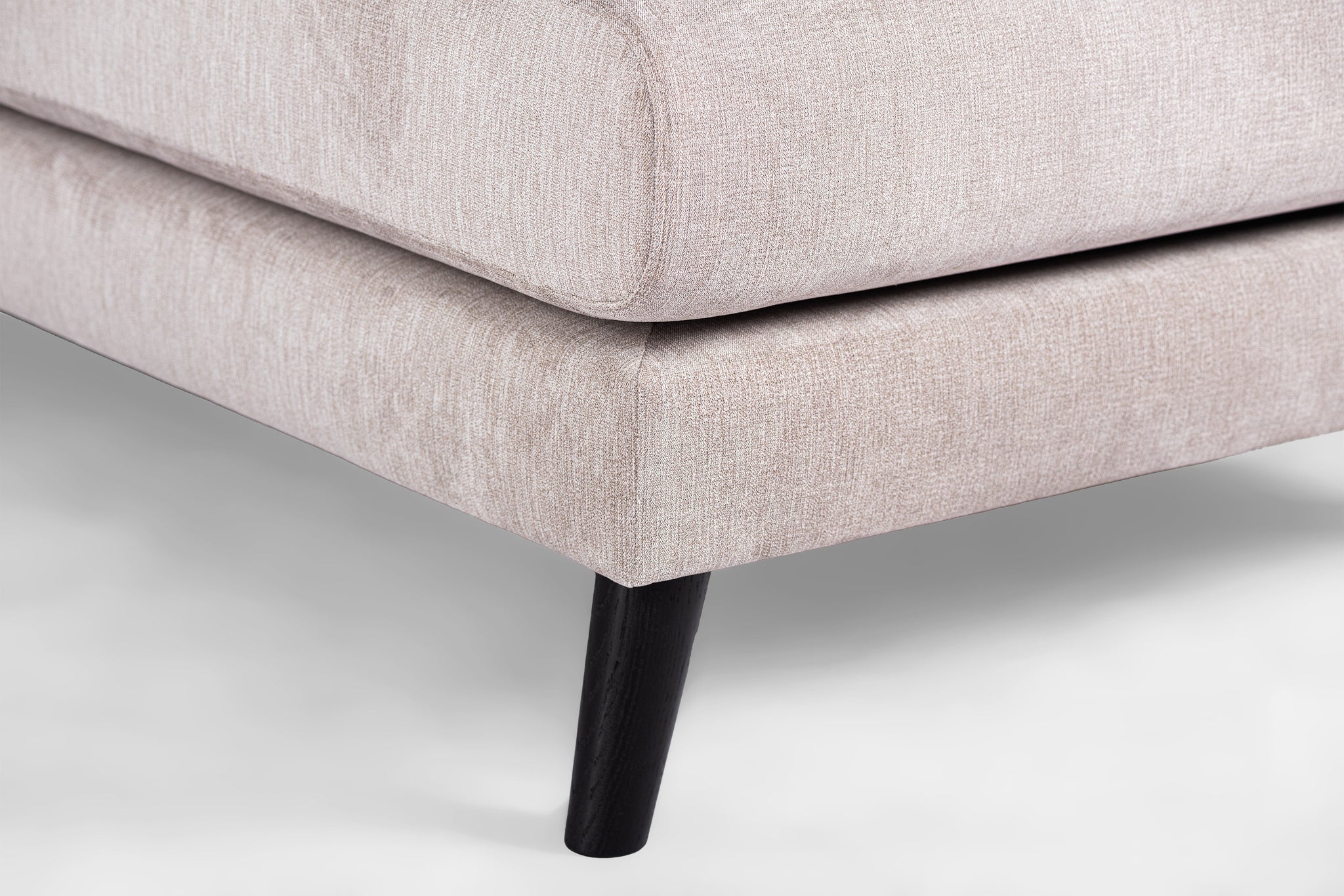 3 seater corner , fabric Orinoco 23, K460 beige, black leg
