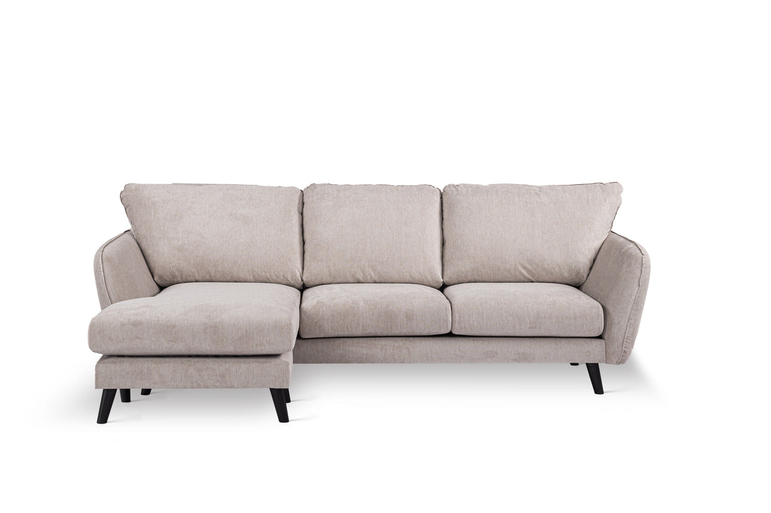 3-Sitzer-Sofa CL links, Stoff Orinoco 23, K460 beige, schwarze Beine