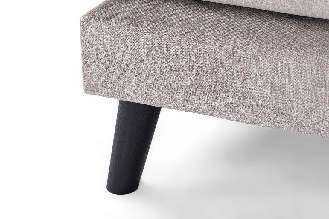 3-Sitzer-Sofa CL links, Stoff Orinoco 23, K460 beige, schwarze Beine