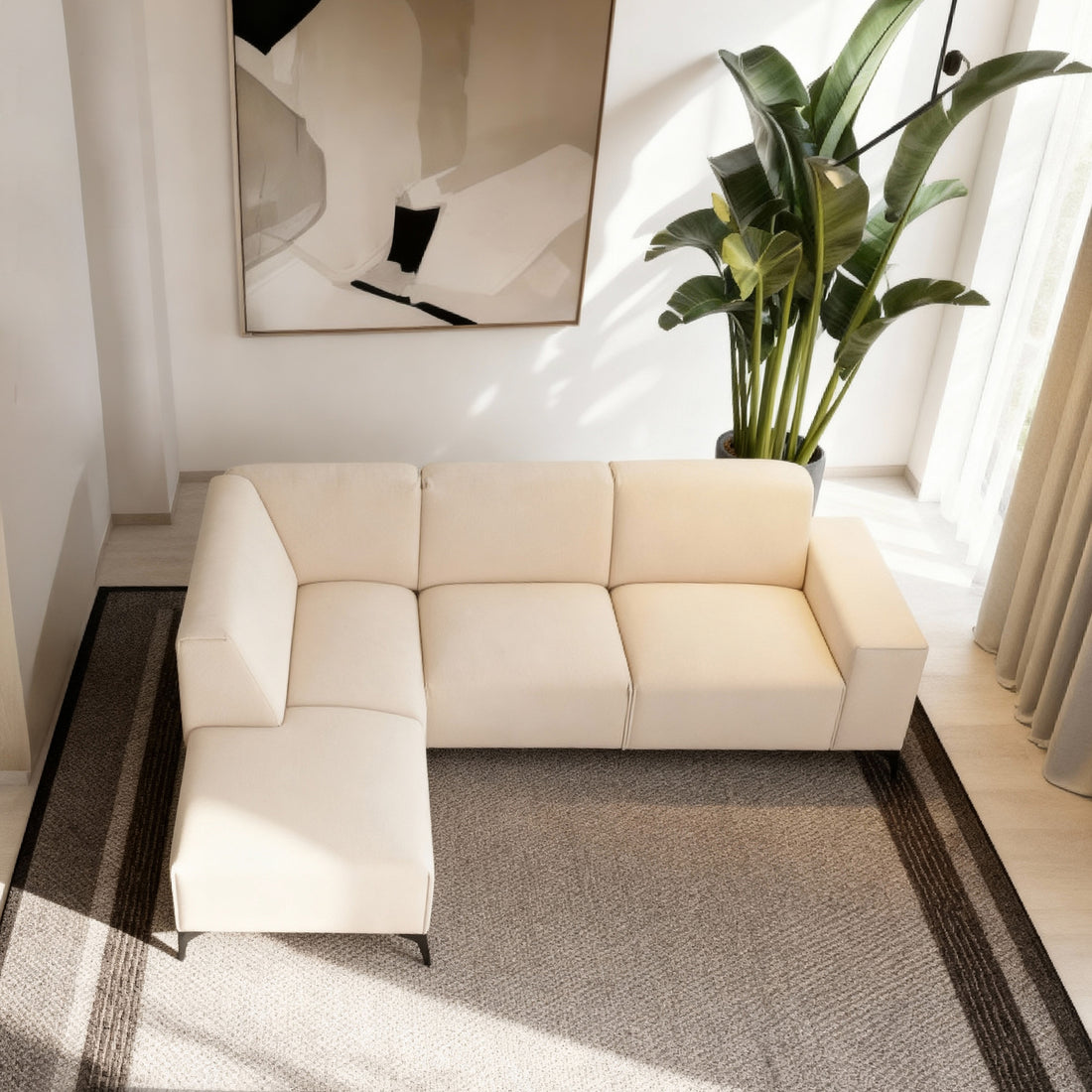 3 zits hoek , stof Holmes 23, H460 beige