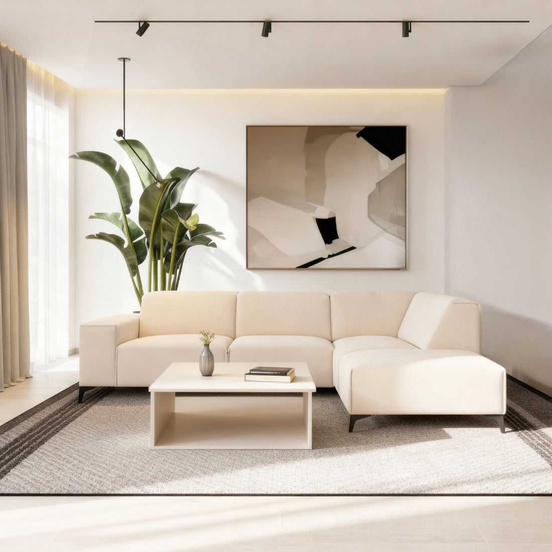 3 zits hoek , stof Holmes 23, H460 beige