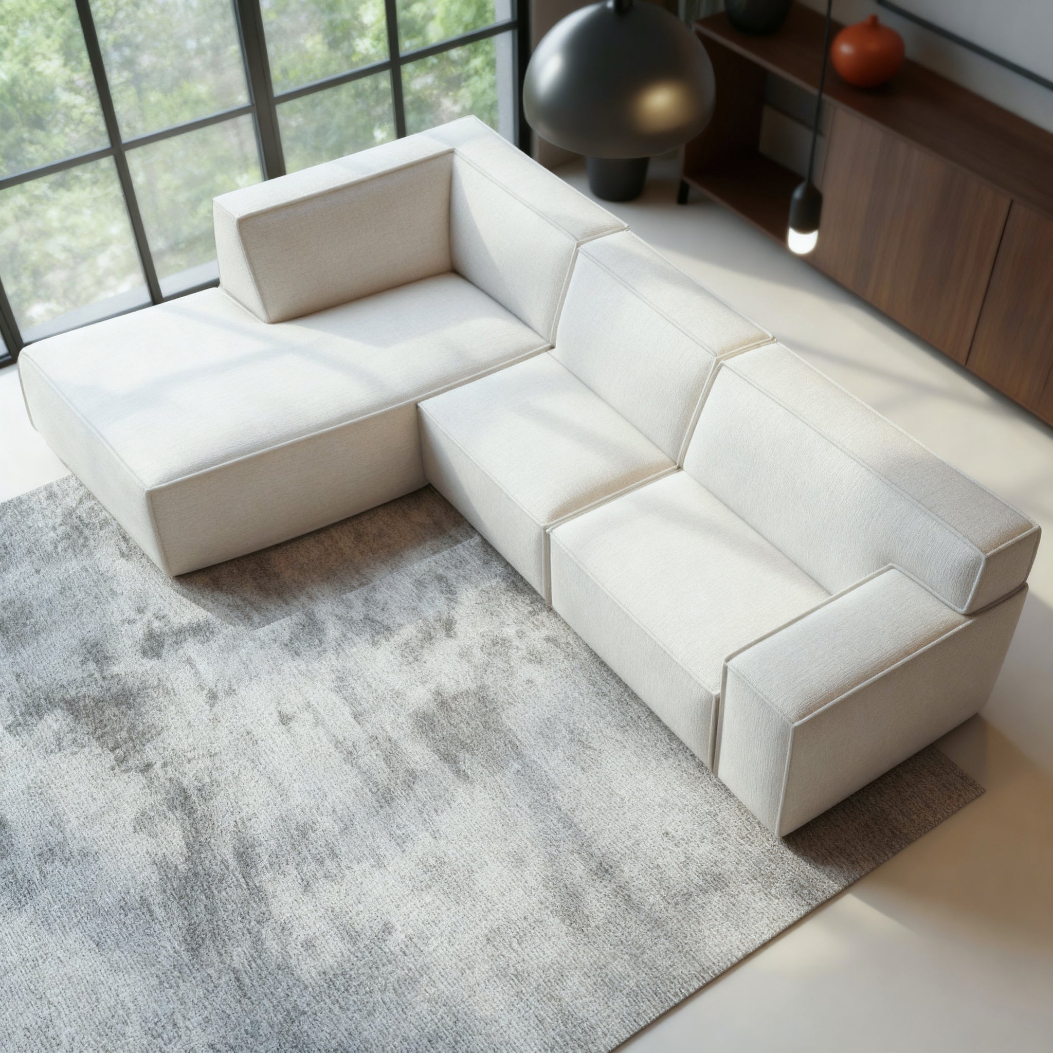 3 zits hoek , stof Cremona 2, C460 beige