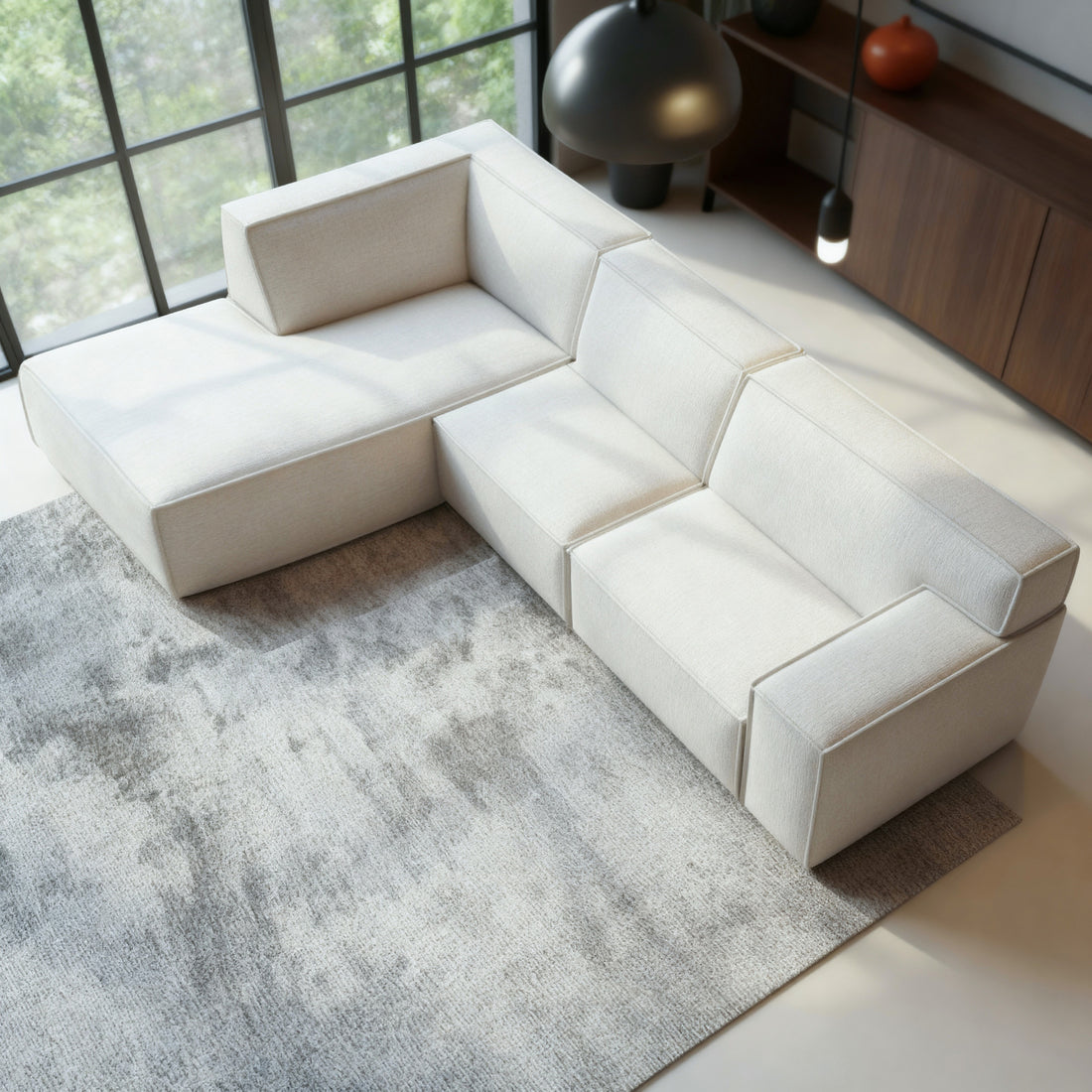 3 zits hoek , stof Cremona 2, C460 beige
