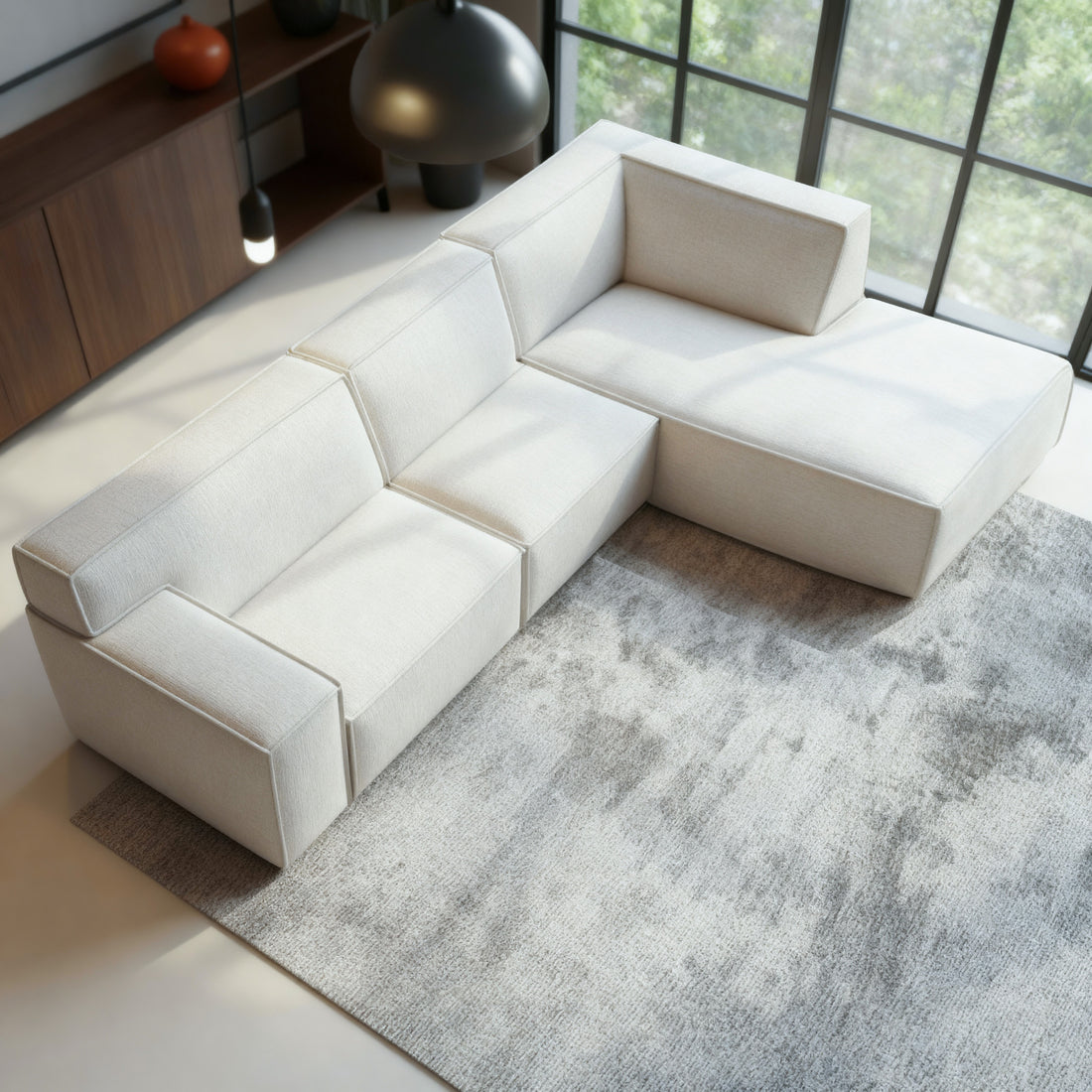 3 zits hoek , stof Cremona 2, C460 beige