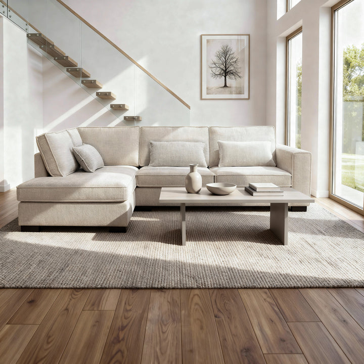 Addison, 3 zits hoek , stof Cremona 2, C460 beige