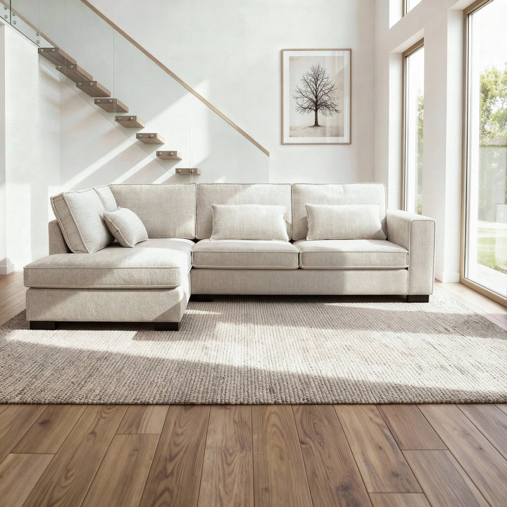 Addison, 3 zits hoek , stof Cremona 2, C460 beige