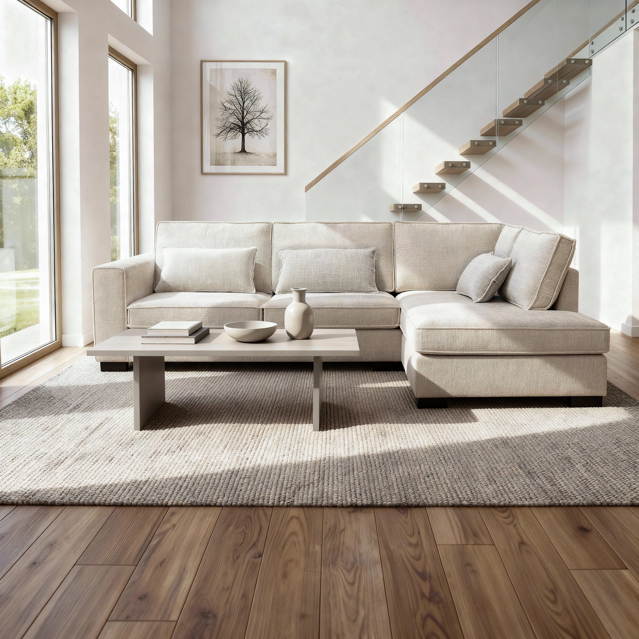 Addison, 3 zits hoek , stof Cremona 2, C460 beige