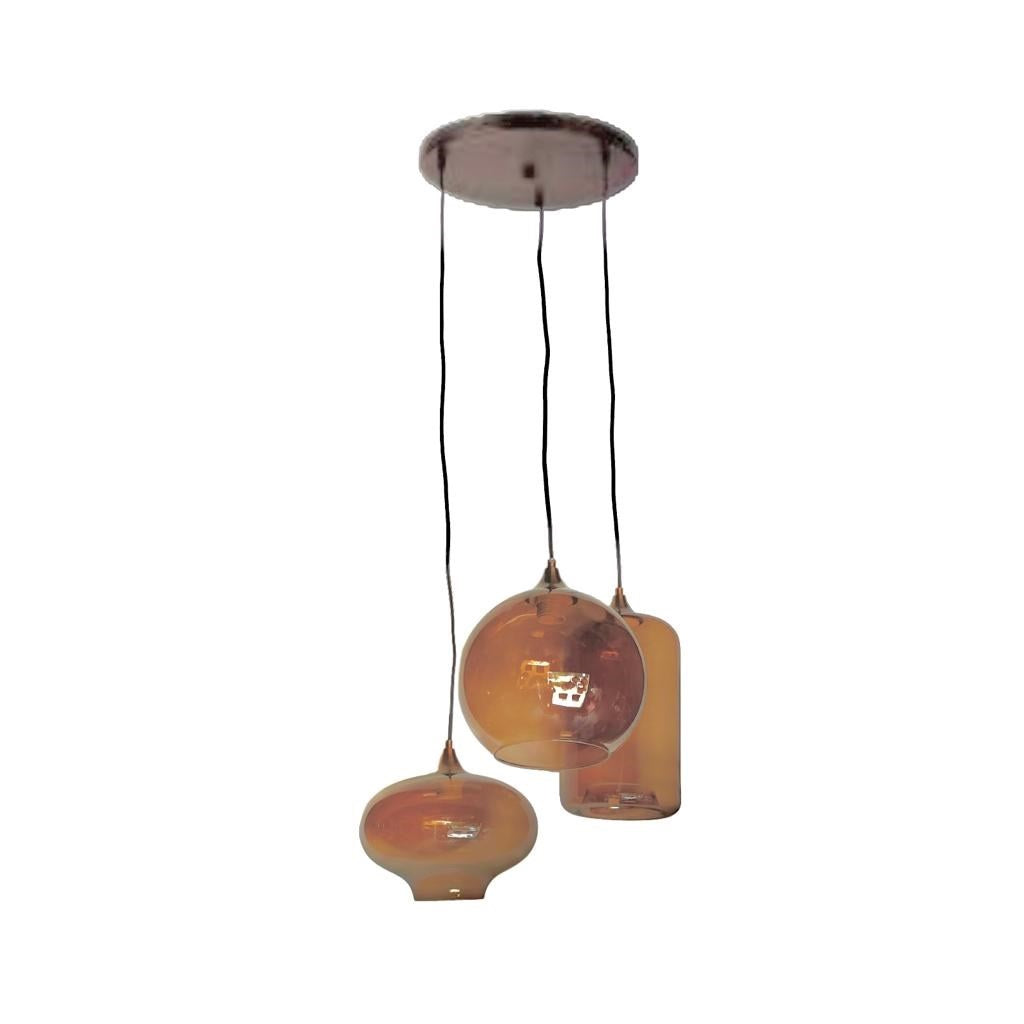 Plafondlamp Ines – Bruin smoke