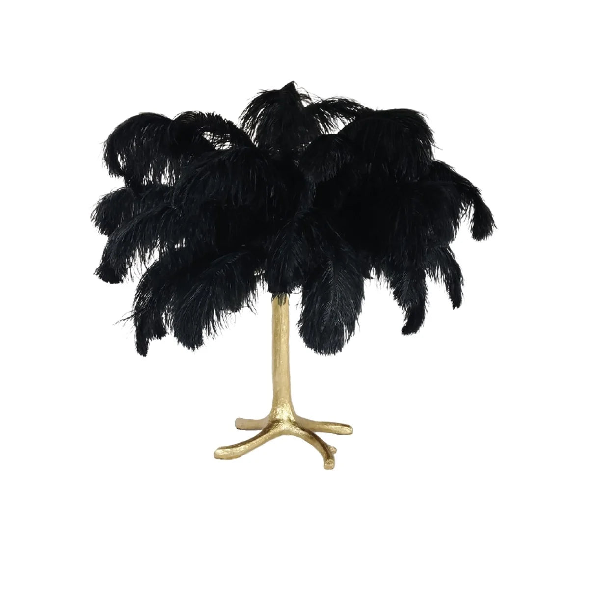 FEATHER TAFEL LAMP DELUXE - ZWART