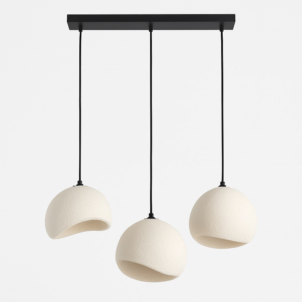Plafondlamp Organic Linea Resin – Crème