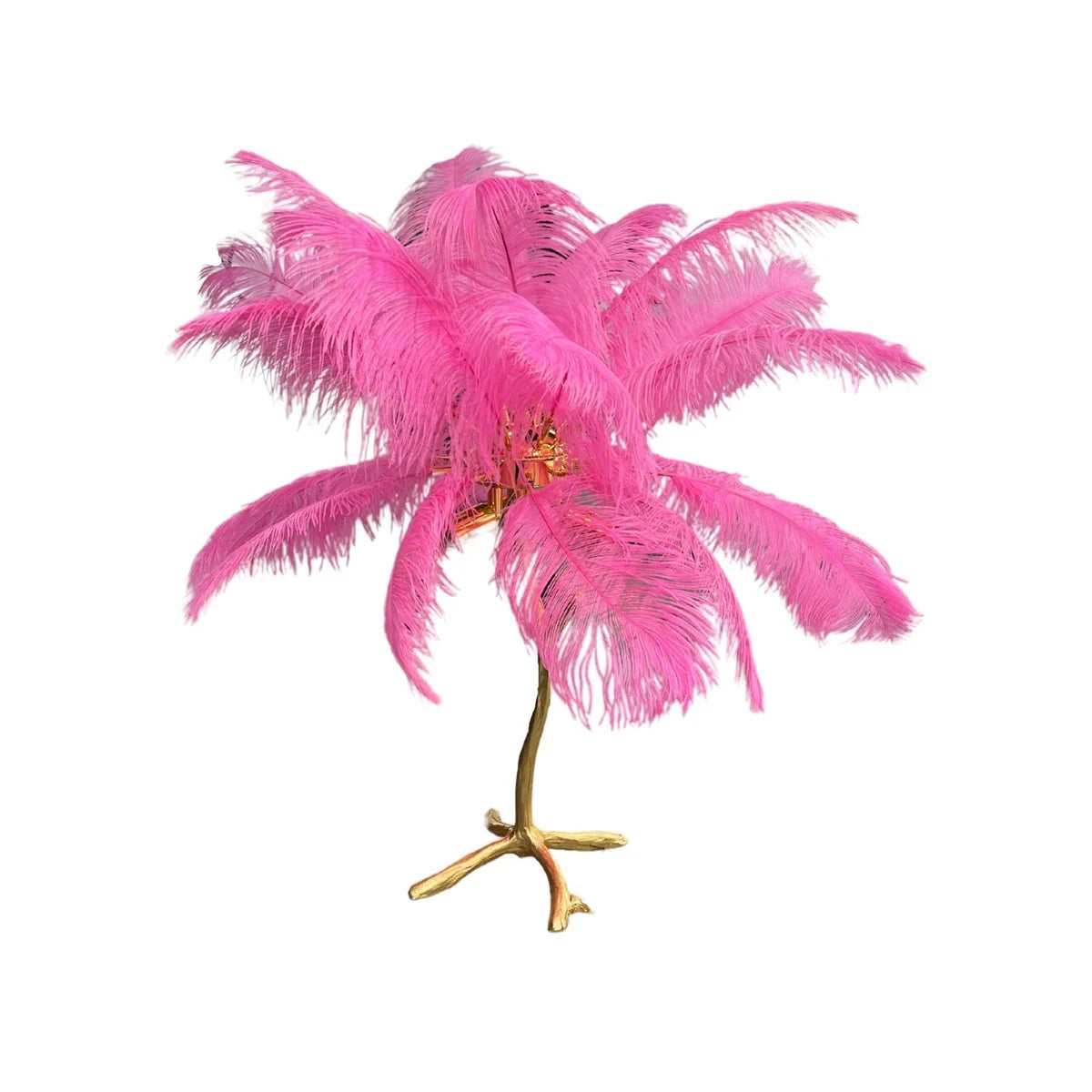 FEATHER TAFEL LAMP DELUXE - ROZE