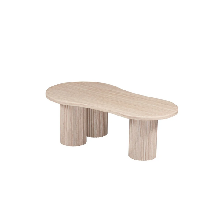 FLINTSTONE CURVE COFFEE TABLE MARBLE TOP 130X70X45