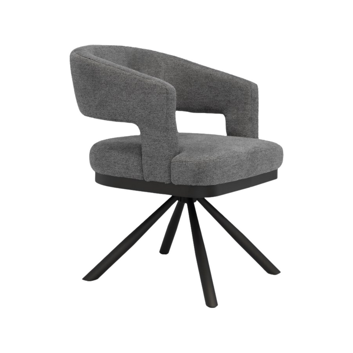 CHAIR ALENYA ZB-5620 BLACK LEGS DARK GREY 2110-22